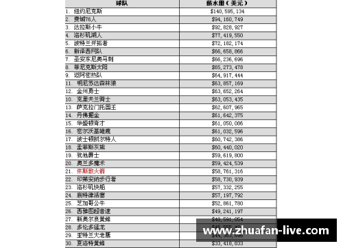 NBA现役球员薪资：分析趋势与明星合同对比